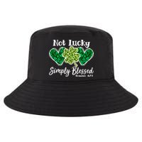Cute St Patricks Day Not Lucky Simply Blessed Romans 4: 7 8 Cool Comfort Performance Bucket Hat