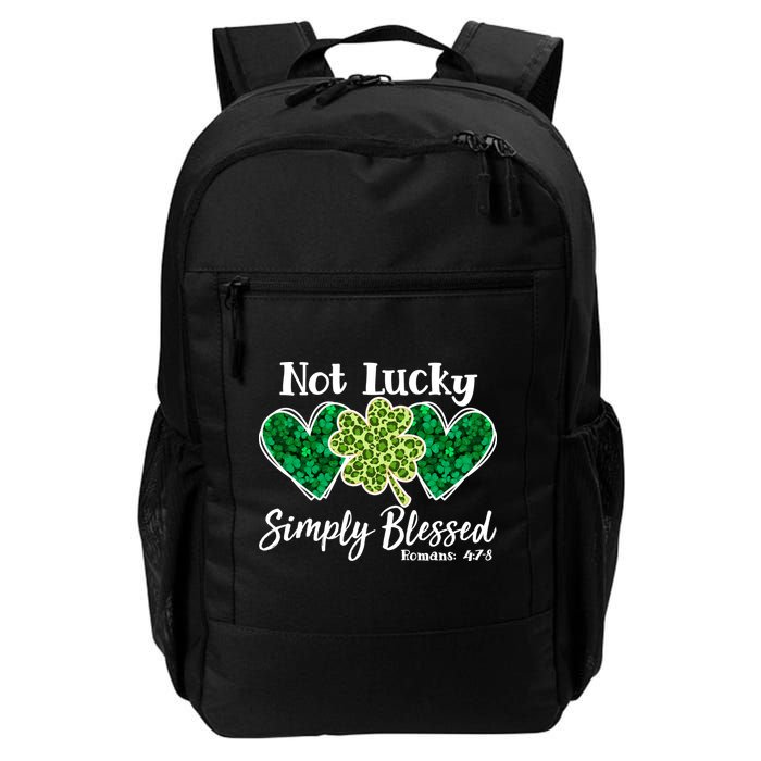 Cute St Patricks Day Not Lucky Simply Blessed Romans 4: 7 8 Backpack