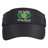 Cute St Patricks Day Not Lucky Simply Blessed Romans 4: 7 8 Adult Drive Performance Visor