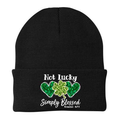 Cute St Patricks Day Not Lucky Simply Blessed Romans 4: 7 8 Beanie