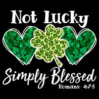 Cute St Patricks Day Not Lucky Simply Blessed Romans 4: 7 8 Flatbill Hat