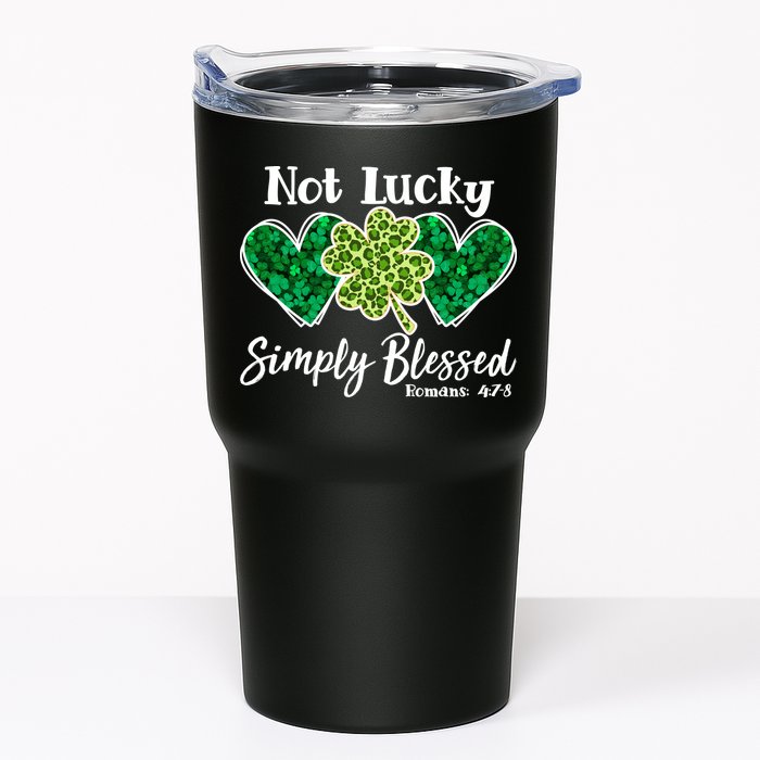 Cute St Patricks Day Not Lucky Simply Blessed Romans 4: 7 8 Tumbler