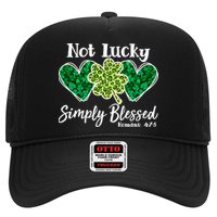 Cute St Patricks Day Not Lucky Simply Blessed Romans 4: 7 8 Trucker Hat