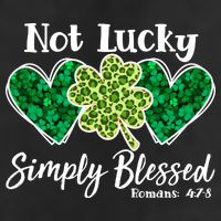 Cute St Patricks Day Not Lucky Simply Blessed Romans 4: 7 8 Trucker Hat