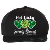 Cute St Patricks Day Not Lucky Simply Blessed Romans 4: 7 8 Wool Snapback Cap