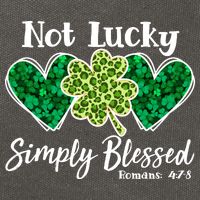 Cute St Patricks Day Not Lucky Simply Blessed Romans 4: 7 8 Cotton Canvas Backpack