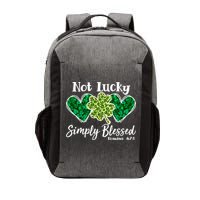 Cute St Patricks Day Not Lucky Simply Blessed Romans 4: 7 8 Vector Backpack
