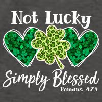 Cute St Patricks Day Not Lucky Simply Blessed Romans 4: 7 8 Vector Backpack