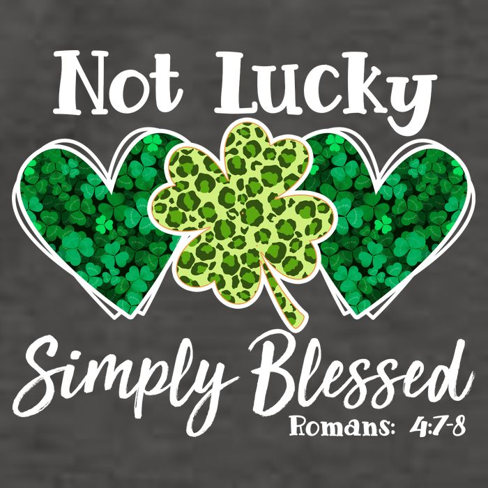Cute St Patricks Day Not Lucky Simply Blessed Romans 4: 7 8 Vector Backpack