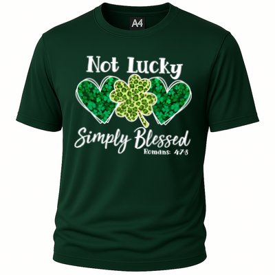Cute St Patricks Day Not Lucky Simply Blessed Romans 4: 7 8 Cooling Performance Crew T-Shirt