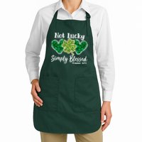 Cute St Patricks Day Not Lucky Simply Blessed Romans 4: 7 8 Apron