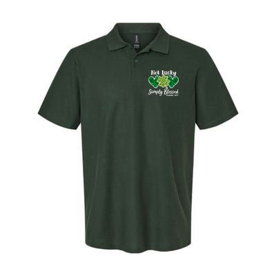 Cute St Patricks Day Not Lucky Simply Blessed Romans 4: 7 8 Polo