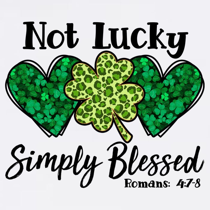 Cute St Patricks Day Not Lucky Simply Blessed Romans 4: 7 8 Garment-Dyed Sweatshirt