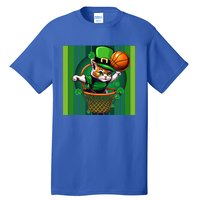 Cat St Patricks Day Basketball Lucky Clover Shamrock Gift Tall T-Shirt