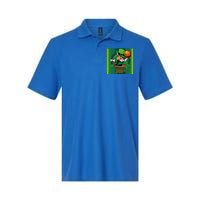 Cat St Patricks Day Basketball Lucky Clover Shamrock Gift Softstyle Adult Sport Polo