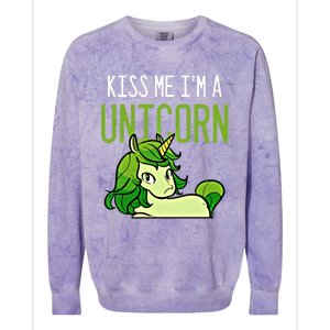 Cute St PatrickS Day Irish American Me I Am A Unicorn Gift Colorblast Crewneck Sweatshirt