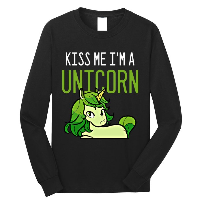 Cute St PatrickS Day Irish American Me I Am A Unicorn Gift Long Sleeve Shirt