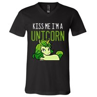 Cute St PatrickS Day Irish American Me I Am A Unicorn Gift V-Neck T-Shirt