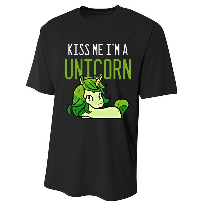 Cute St PatrickS Day Irish American Me I Am A Unicorn Gift Performance Sprint T-Shirt