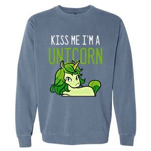 Cute St PatrickS Day Irish American Me I Am A Unicorn Gift Garment-Dyed Sweatshirt