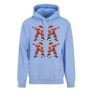 Christmas Soccer Player Sport Lover Santa Hat Xmas Pajamas Unisex Surf Hoodie