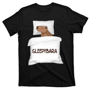 Capybara Sleep Pajamas Nightgown Sleepybara Rodents T-Shirt