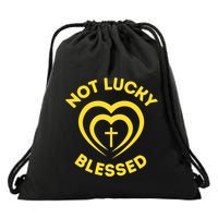 Christian St Patrick Day Blessed Christian Not Lucky Blessed Gift Drawstring Bag