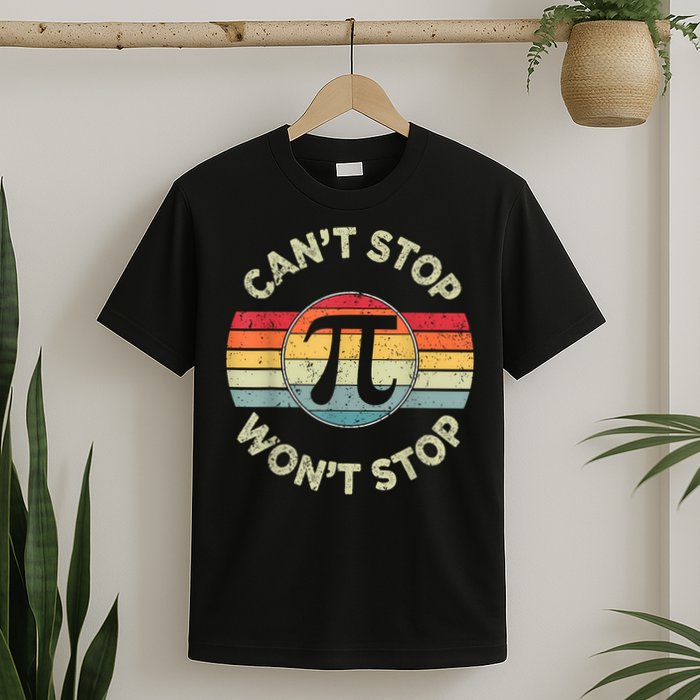 Can't Stop Pi Won't Stop Pi Day Math Teachers T-Shirt
