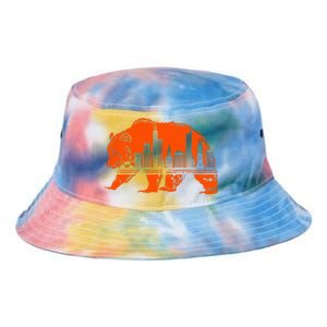 Chicago Skyline Pride Celebrate Illinois Downtown Tie Dye Newport Bucket Hat