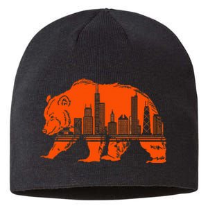 Chicago Skyline Pride Celebrate Illinois Downtown Sustainable Beanie