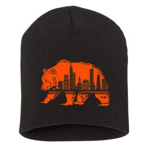 Chicago Skyline Pride Celebrate Illinois Downtown Short Acrylic Beanie