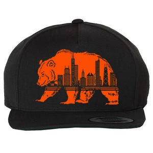 Chicago Skyline Pride Celebrate Illinois Downtown Wool Snapback Cap