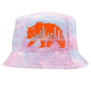 Chicago Skyline Pride Celebrate Illinois Downtown Tie-Dyed Bucket Hat