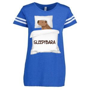 Capybara Sleep Pajamas Nightgown Sleepybara Rodents Enza Ladies Jersey Football T-Shirt