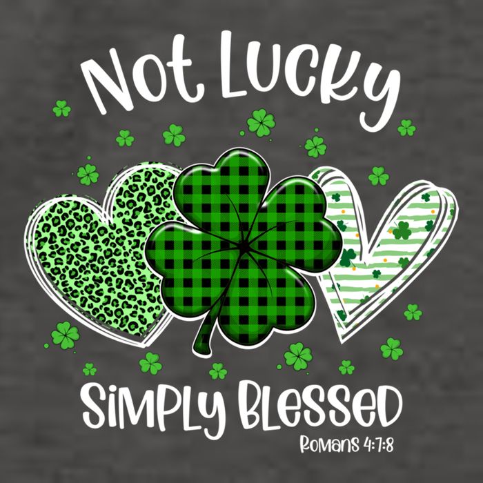 Christian St PatrickS Day Shamrock Not Lucky Simply Blessed Gift Vector Backpack