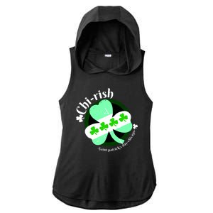 ChiRish St. Patrick's Day Chicago Irish Clover Ladies PosiCharge Tri-Blend Wicking Draft Hoodie Tank