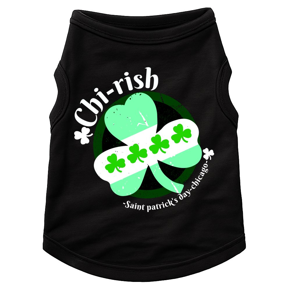 ChiRish St. Patrick's Day Chicago Irish Clover Doggie Tank