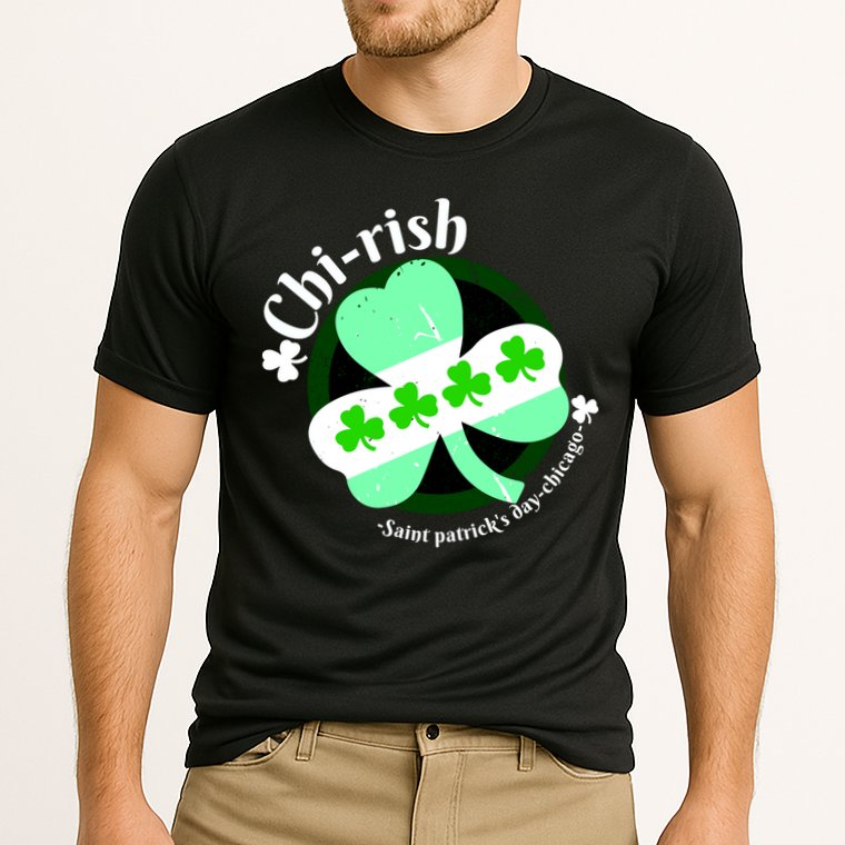 ChiRish St. Patrick's Day Chicago Irish Clover Performance Shirt
