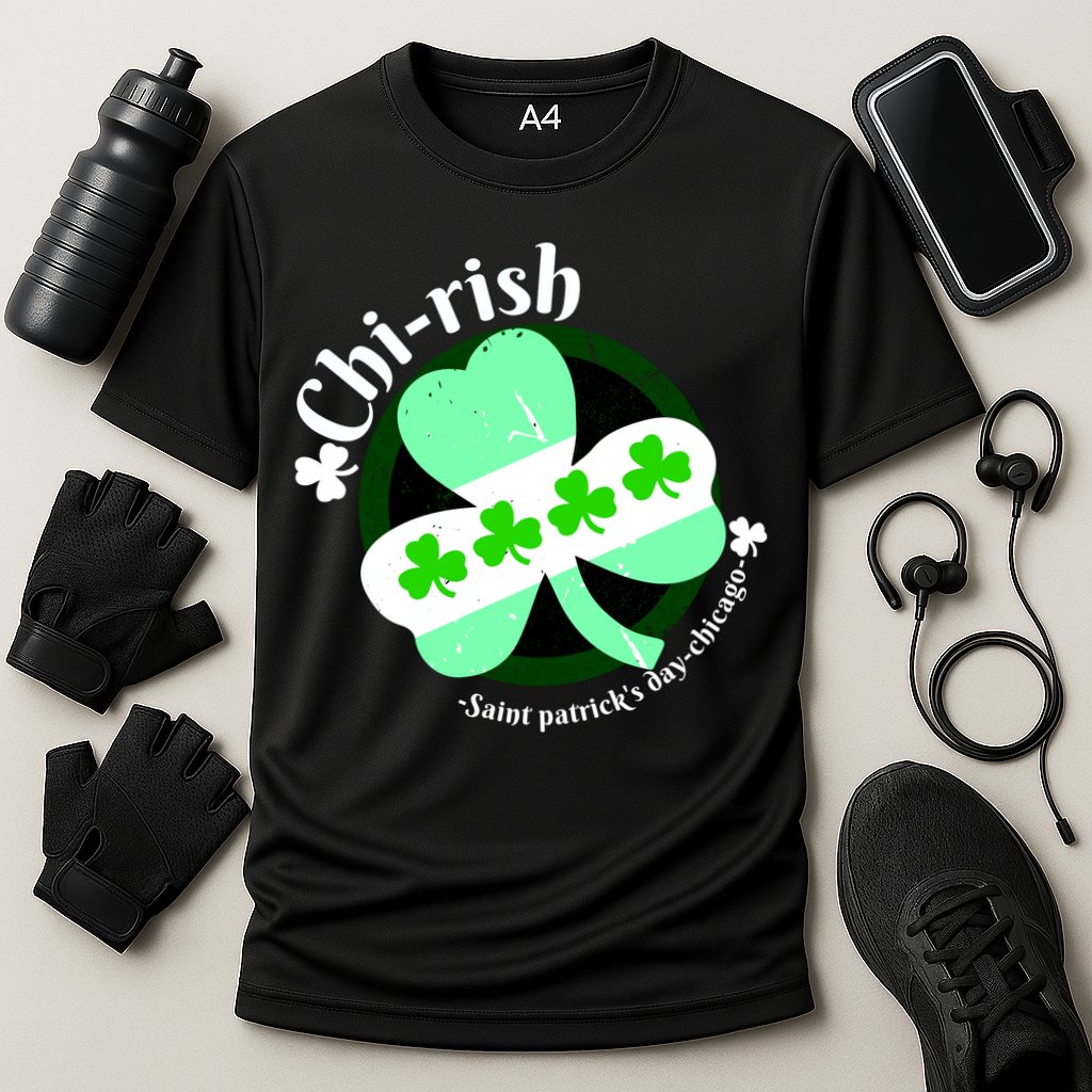 ChiRish St. Patrick's Day Chicago Irish Clover Performance Shirt