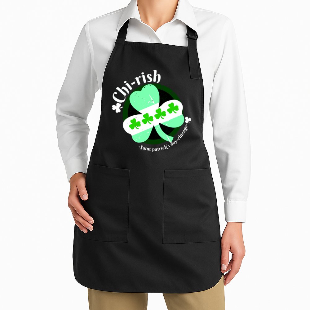 ChiRish St. Patrick's Day Chicago Irish Clover Apron