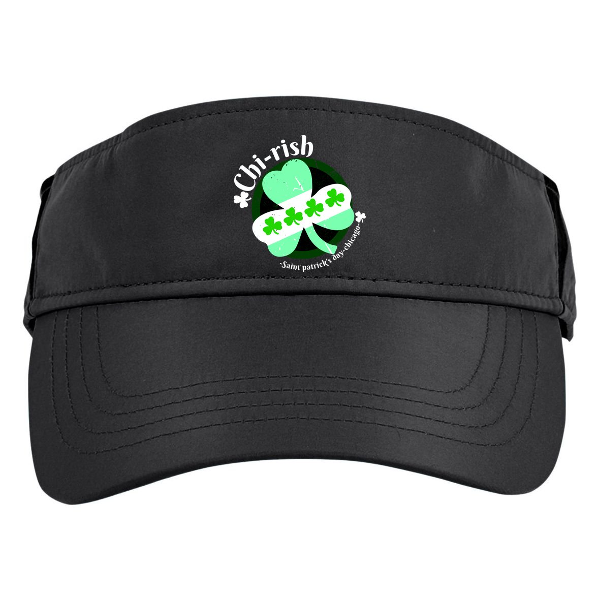 ChiRish St. Patrick's Day Chicago Irish Clover Adult Drive Performance Visor