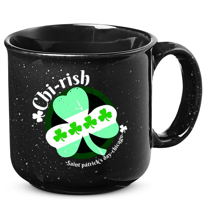 ChiRish St. Patrick's Day Chicago Irish Clover 15oz Campfire Ceramic Mug