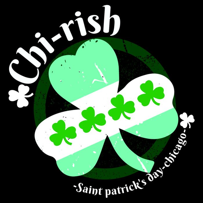 ChiRish St. Patrick's Day Chicago Irish Clover Drawstring Bag