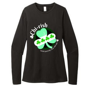 ChiRish St. Patrick's Day Chicago Irish Clover Womens CVC Long Sleeve Shirt