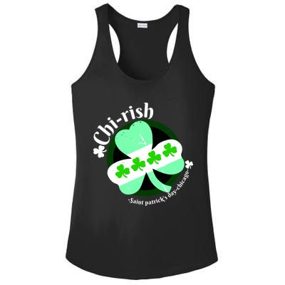 ChiRish St. Patrick's Day Chicago Irish Clover Ladies PosiCharge Competitor Racerback Tank