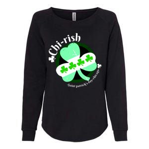 ChiRish St. Patrick's Day Chicago Irish Clover Womens California Wash Sweatshirt