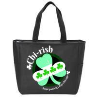 ChiRish St. Patrick's Day Chicago Irish Clover Zip Tote Bag