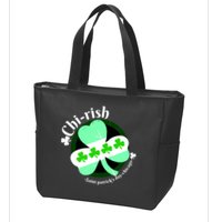 ChiRish St. Patrick's Day Chicago Irish Clover Zip Tote Bag