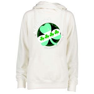 ChiRish St. Patrick's Day Chicago Irish Clover Womens Funnel Neck Pullover Hood