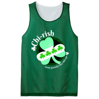 ChiRish St. Patrick's Day Chicago Irish Clover Mesh Reversible Basketball Jersey Tank